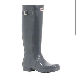 Tall Grey Hunter Rain Boots